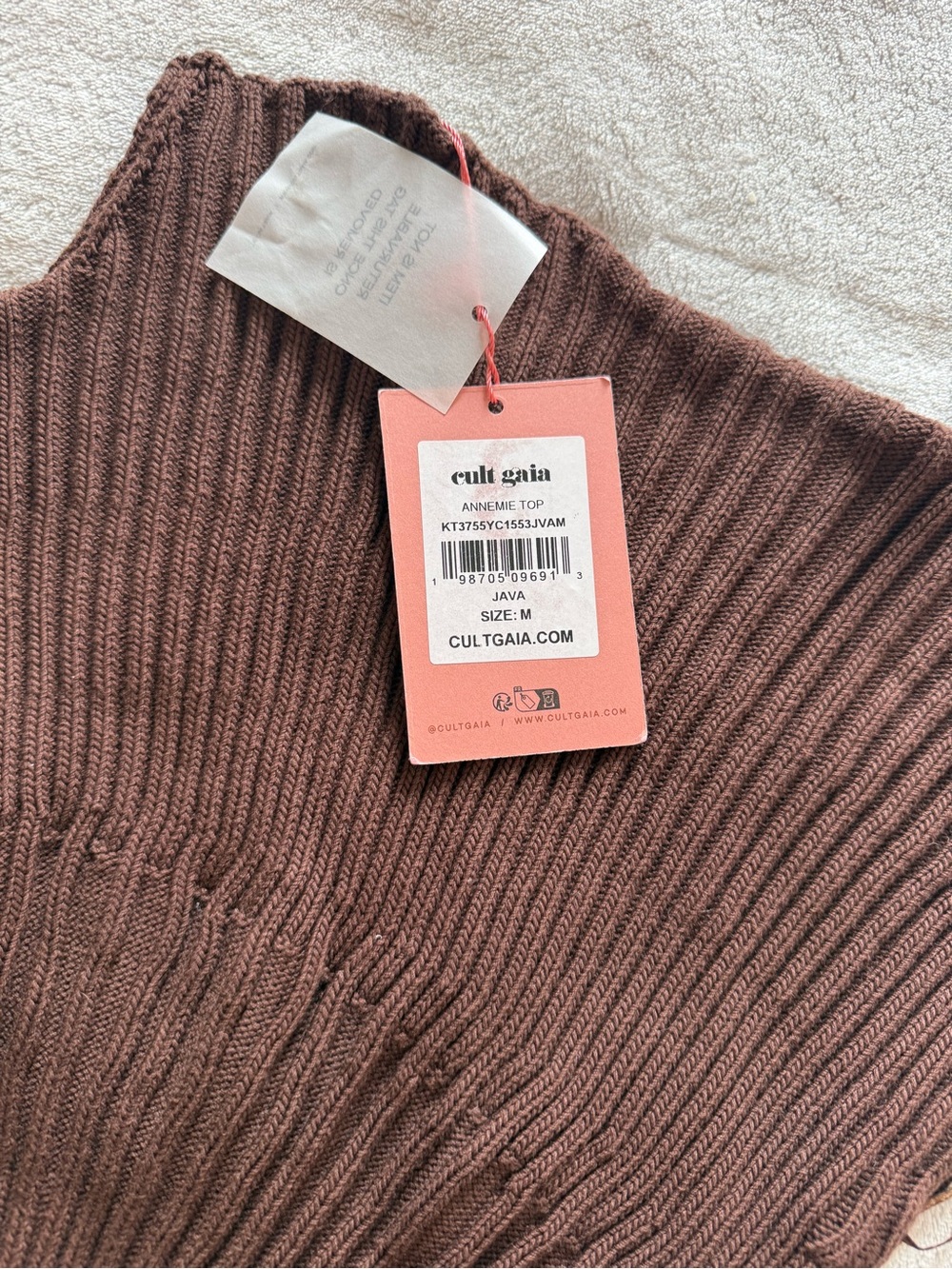 CULT GAIA JAVA Ribbed Knit Women's Sweater - Picture 5 of 6